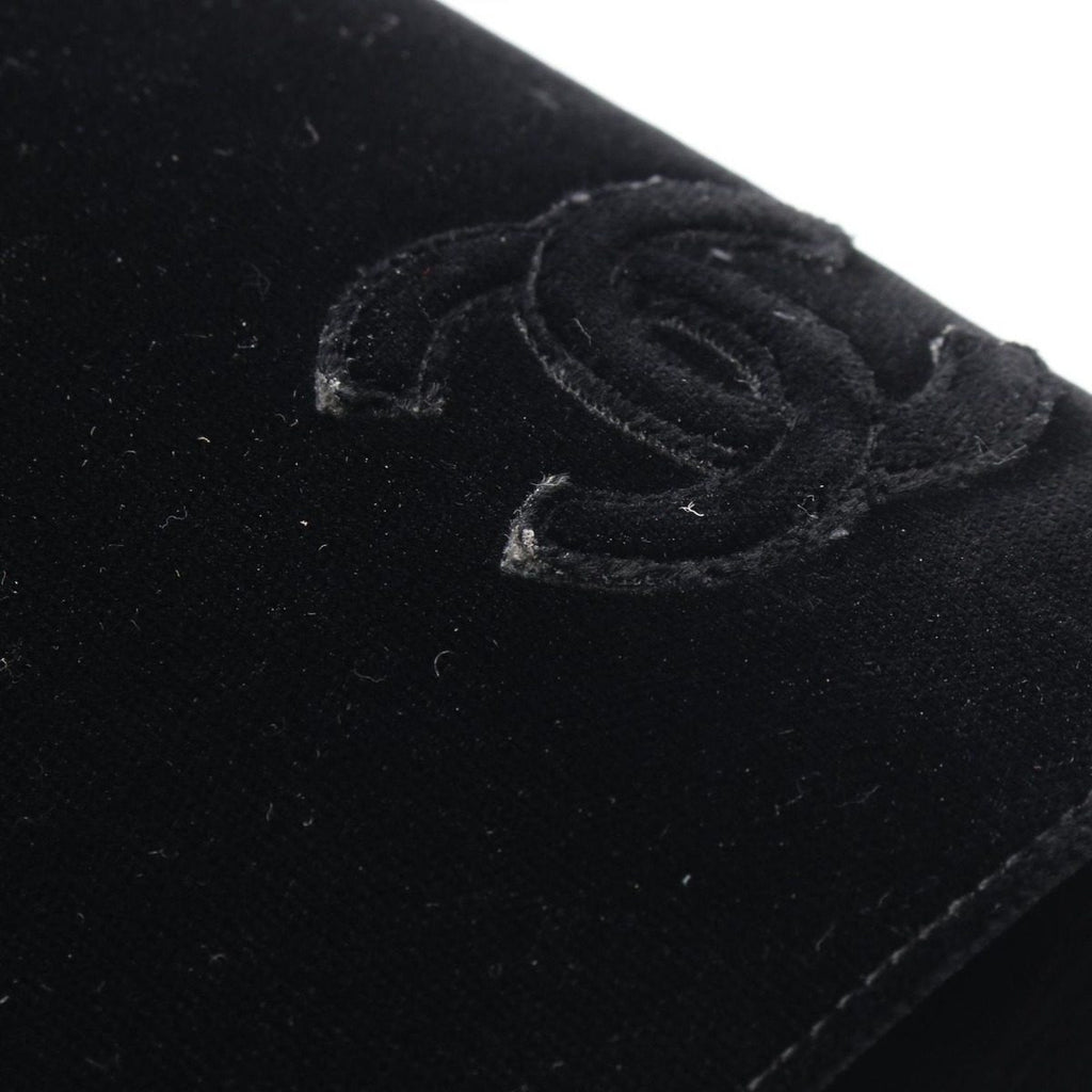Chanel Boots CC Logo Long Fabric Shoes Suede — view 7