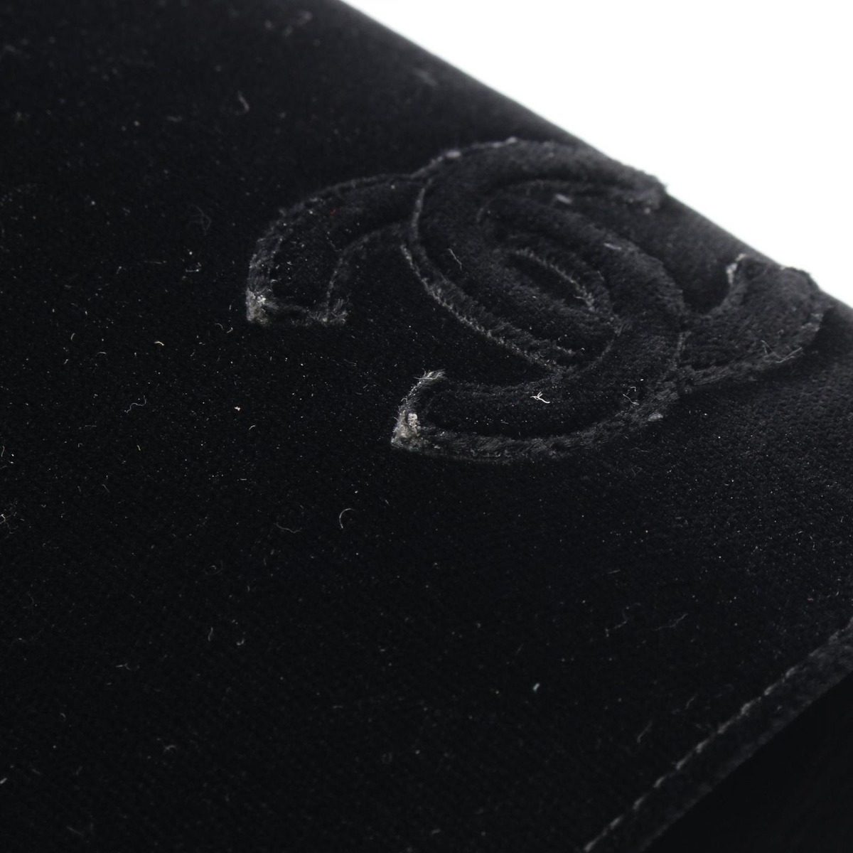 Chanel Boots CC Logo Long Fabric Shoes Suede — view 7