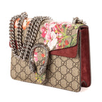 Gucci Blooms Dionysus Beige Burgundy Supreme Canvas Shoulder Bag — view 2
