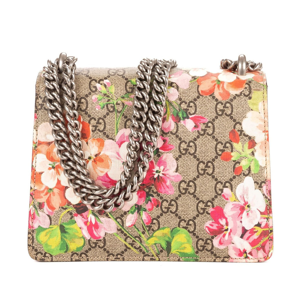 Gucci Blooms Dionysus Beige Burgundy Supreme Canvas Shoulder Bag — view 5