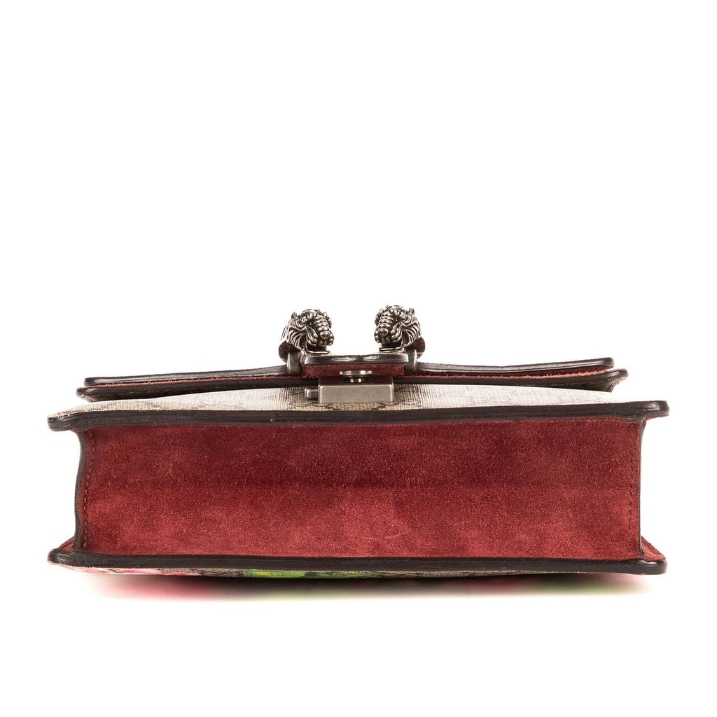 Gucci Blooms Dionysus Beige Burgundy Supreme Canvas Shoulder Bag — view 6