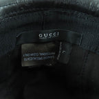 Gucci Guccissima Logo GG Pattern Leather Hat Bucket Black — view 6