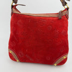 Loewe Anagram Anniversary Limited Shoulder Bag Red Suede Vintage — view 4