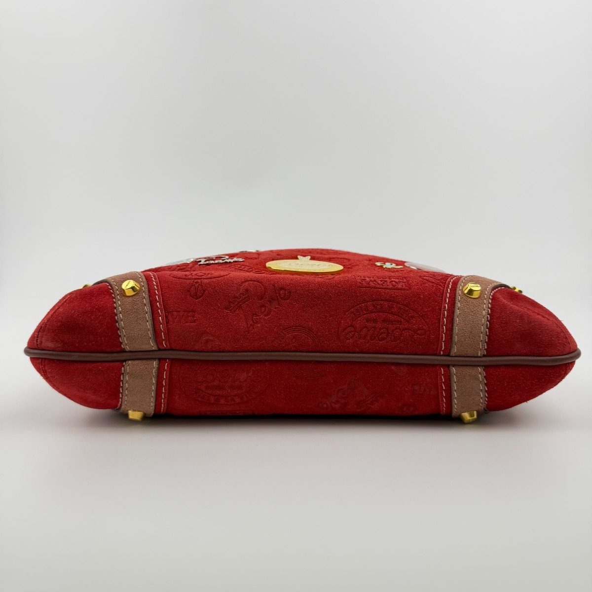 Loewe Anagram Anniversary Limited Shoulder Bag Red Suede Vintage — view 8