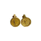 Chanel Vintage Coco Mark Motif Logo Earrings Accessories Small Items Gold 08877 — view 2
