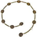 Chanel CC Logo Chain Belt Hose Horseback Gold Plated