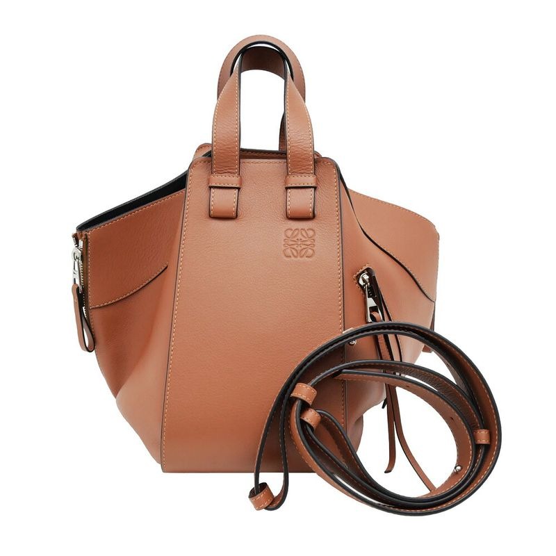 Loewe Hammock Bag Small 2-Way Brown Shoulder Hand Leather — view 2