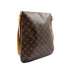 Louis Vuitton Musette Monogram Leather Brown Light Shoulder Bag Gold — view 2