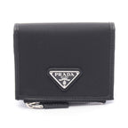Prada Bifold Wallet Re-Nylon Black Nylon Leather Card Case