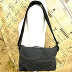 Gucci Shoulder Bag Messenger GG Canvas Black — view 2