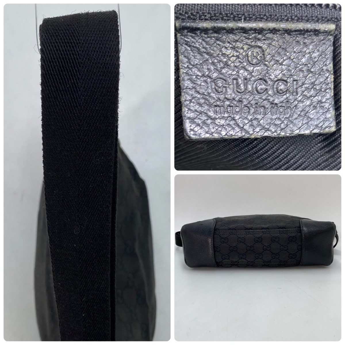 Gucci Shoulder Bag Messenger GG Canvas Black — view 4