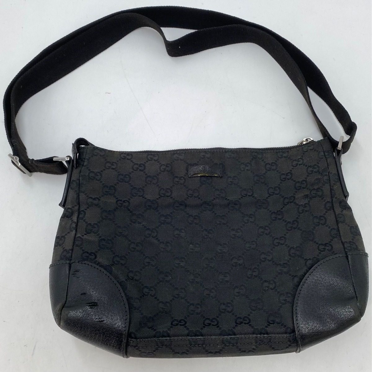 Gucci Shoulder Bag Messenger GG Canvas Black — view 9