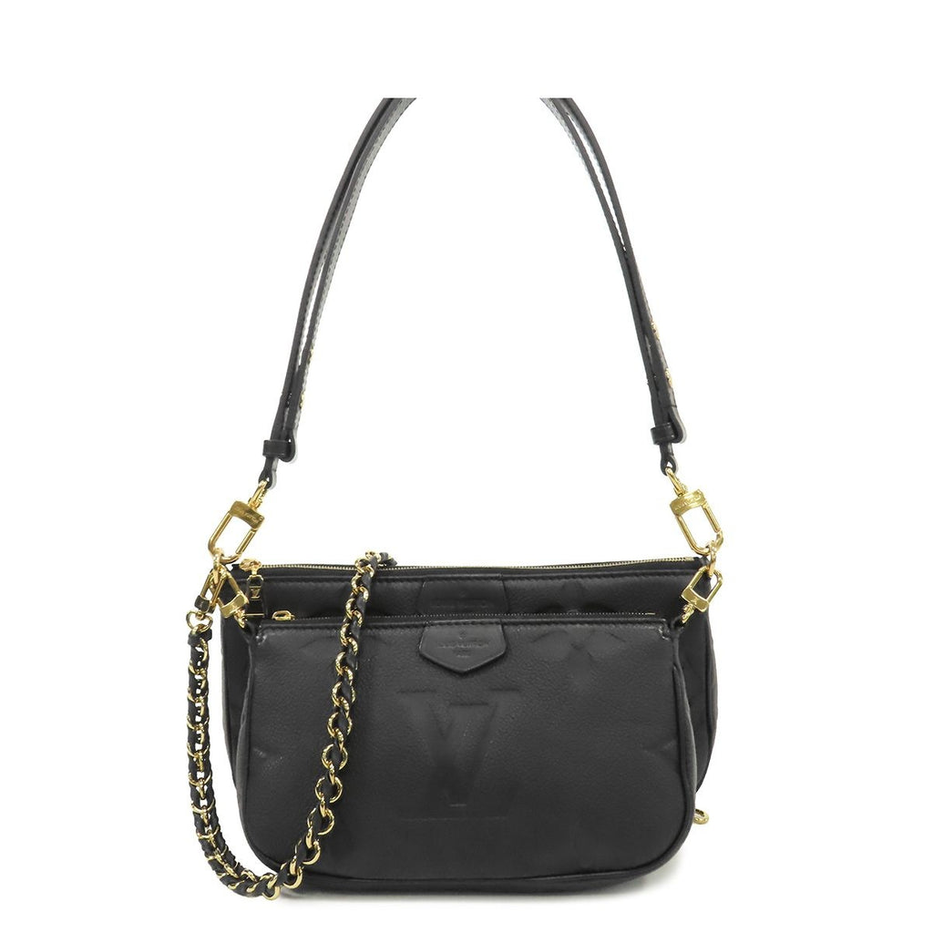 Louis Vuitton Pochette Accessoires Black Monogram Empreinte Shoulder Bag