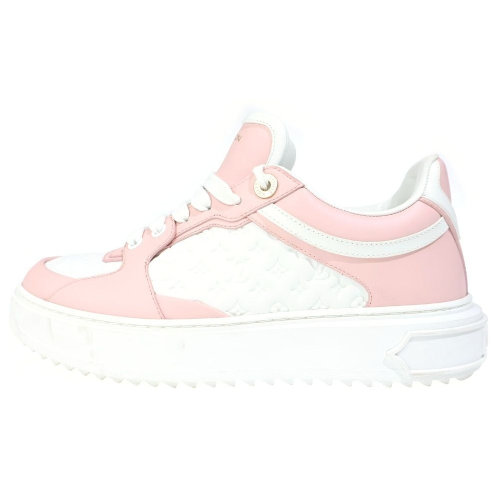 Louis Vuitton Time Out Sneaker Monogram Low Cut Sneakers Pink White