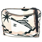 Chanel Shoulder Bag LA Pausa Leather Canvas Pink