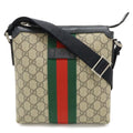 Gucci GG Supreme Sherry Line Web Flat Messenger Bag