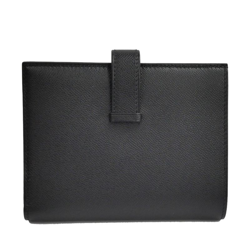 Hermes Bearn Compact Bifold Wallet Monochrome So Black Vo Madame — view 3