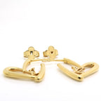 Louis Vuitton Book De Reuil Heart Fallen Love PM Earrings Gold Color GP — view 5