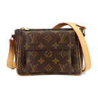 Louis Vuitton Monogram PM Shoulder Bag Brown Gold Viva-Cite