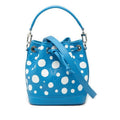 Louis Vuitton Monogram Empreinte Nano Noe 2-Way Shoulder Bag Blue White Leather