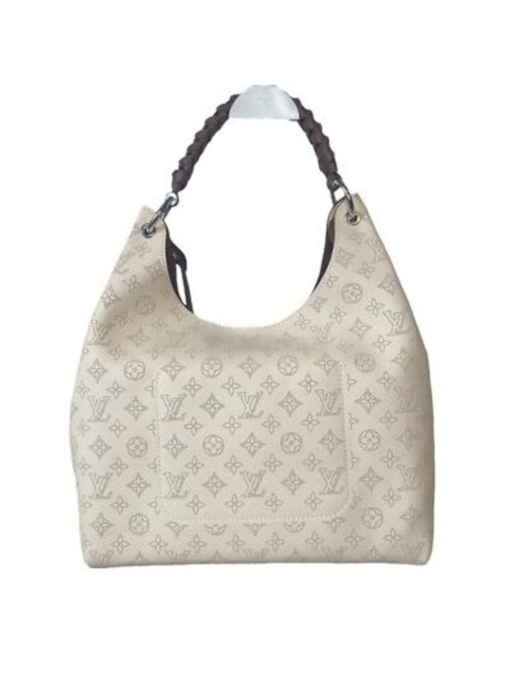 Louis Vuitton Monogram Carmel Hobo Mahina Leather Shoulder Tote Bag