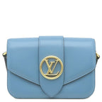 Louis Vuitton Shoulder Bag LV Pont Neuf Calfskin Blue Gold Red Bicolor LV Circle