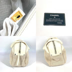Chanel Handbag CC Coco Logo Leather Canvas Beige — view 7