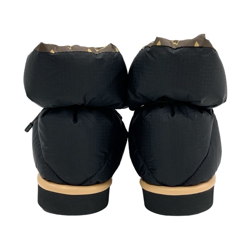 Louis Vuitton Pillow Line Monogram Boots Short Shoes Nylon Black Brown — view 5