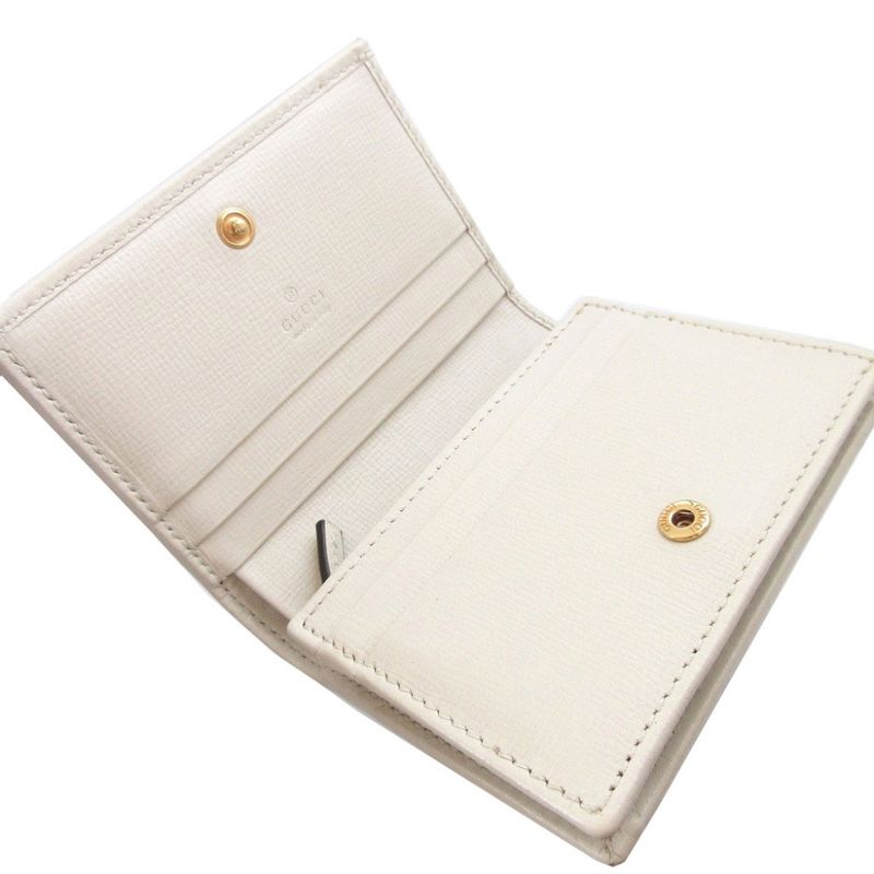 Gucci Horsebit GG Supreme Leather Beige Compact Wallet Bifold — view 4