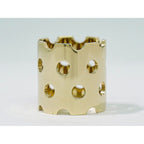 Hermes Scarf Ring Gold Plated Perforated — view 3