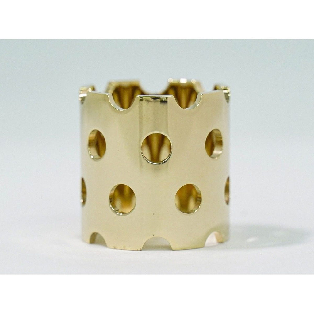 Hermes Scarf Ring Gold Plated Perforated — view 4