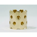 Hermes Scarf Ring Gold Plated Perforated — view 4