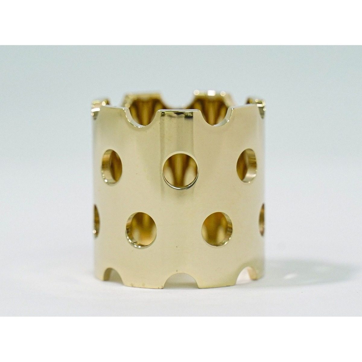 Hermes Scarf Ring Gold Plated Perforated — view 4