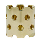 Hermes Scarf Ring Gold Plated Perforated