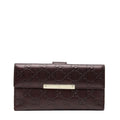Gucci Guccissima W Hook Long Wallet Brown Leather