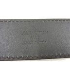 Louis Vuitton Belt Santure Riveted M6836 U Brown Suede Leather Silver — view 2