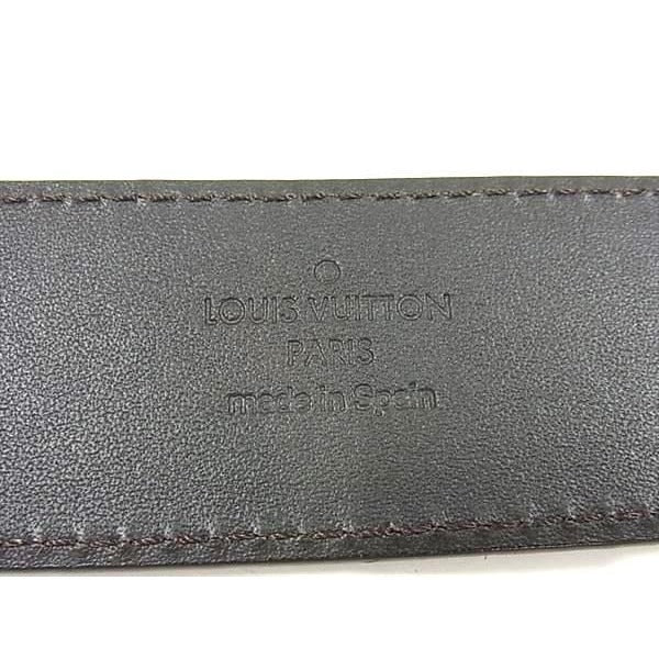 Louis Vuitton Belt Santure Riveted M6836 U Brown Suede Leather Silver — view 2