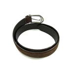 Louis Vuitton Belt Santure Riveted M6836 U Brown Suede Leather Silver — view 3