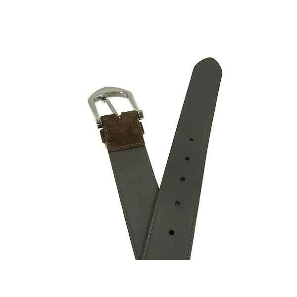 Louis Vuitton Belt Santure Riveted M6836 U Brown Suede Leather Silver — view 4