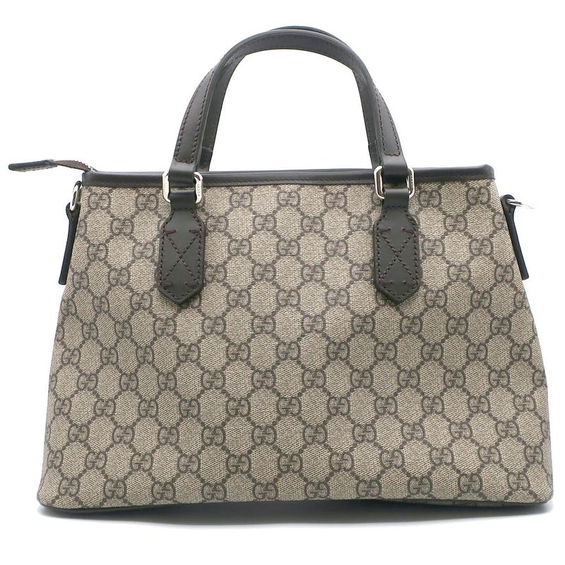 Gucci Tote Bag GG Supreme 429019.486628 Beige Brown Silver Hardware — view 3