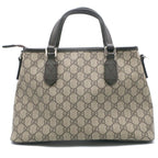 Gucci Tote Bag GG Supreme 429019.486628 Beige Brown Silver Hardware — view 3