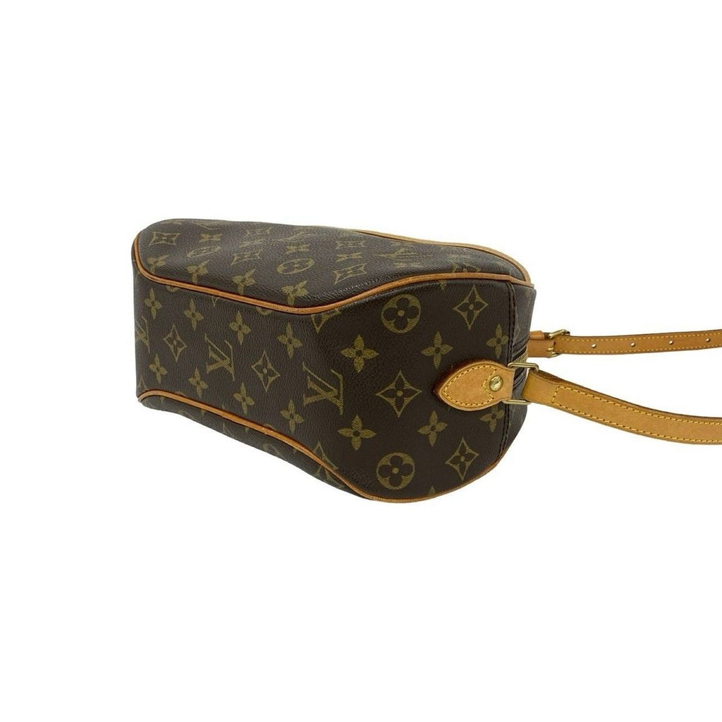 Louis Vuitton Blois Monogram Logo Pattern Leather Shoulder Bag Pochette Brown — view 8