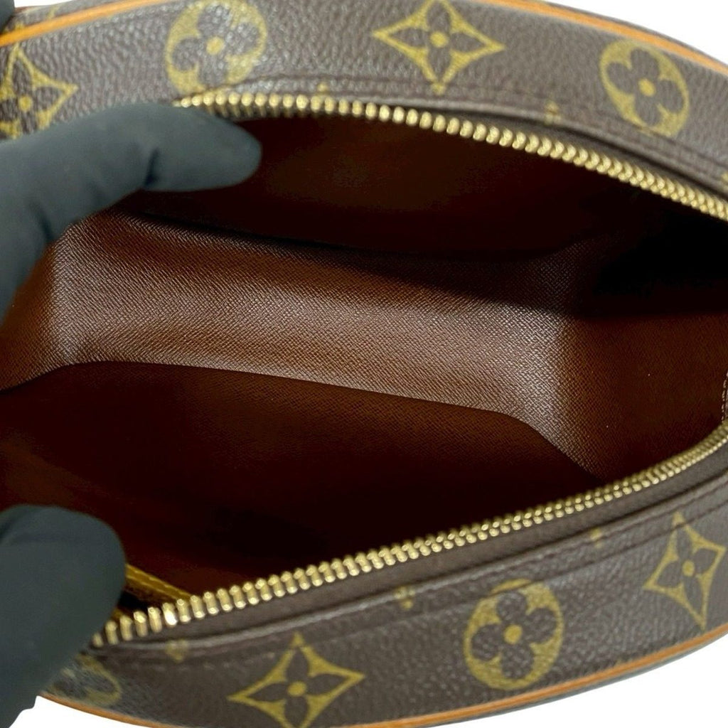 Louis Vuitton Blois Monogram Logo Pattern Leather Shoulder Bag Pochette Brown — view 9