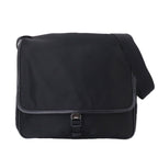 Prada Messenger Shoulder Bag Nylon Saffiano Leather Nero Black