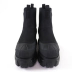 Prada Monolith Re-Nylon Triangle Logo Gabardine Boots Short Black — view 4