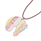 Hermes Necklace Tatta Sole Tatouage GM Rouge Grena Silver