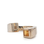 Gucci Spiral Ring Silver Yellow Stone — view 7