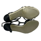 Chanel Sandals Strap Crystal Stone Satin Black 36.5 — view 9