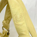 Loewe Handbag Yellow Anagram Leather Suede — view 3