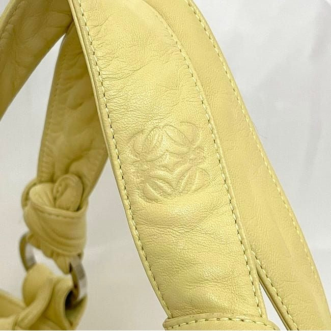 Loewe Handbag Yellow Anagram Leather Suede — view 3